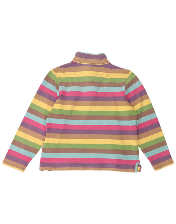 JOULES Felpa da donna Maglione UK 16 Grande a righe multicolore