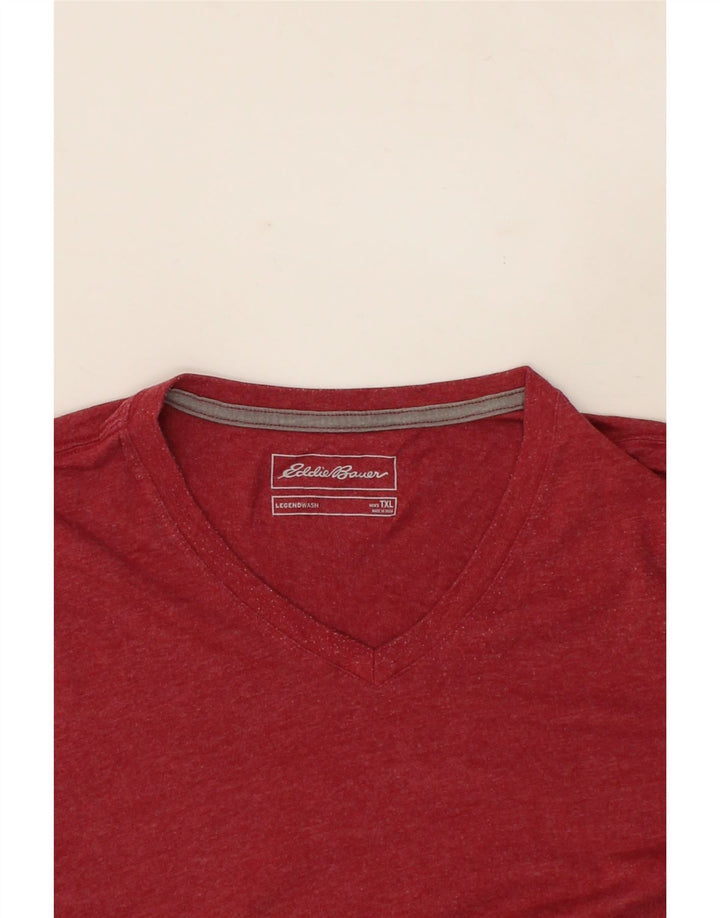 EDDIE BAUER Mens T-Shirt Top XL Red Cotton Vintage Eddie Bauer and Second-Hand Eddie Bauer from Messina Hembry 