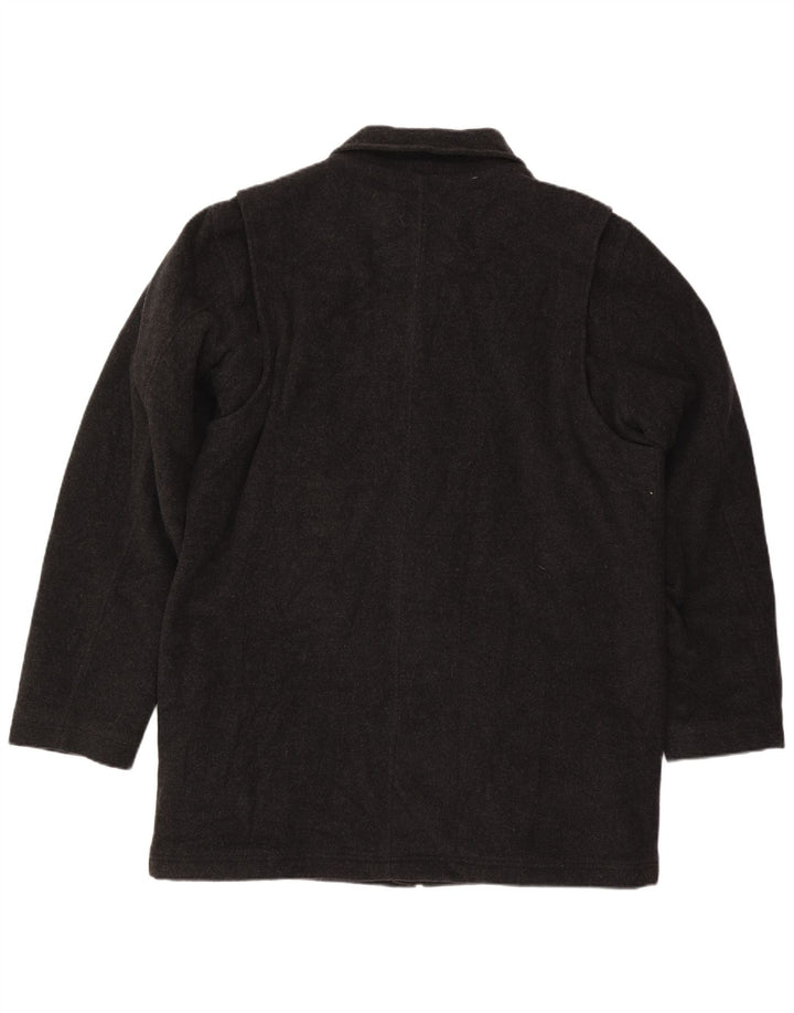 Cappotto alto da uomo L.L.Bean UK 40 grande lana grigia