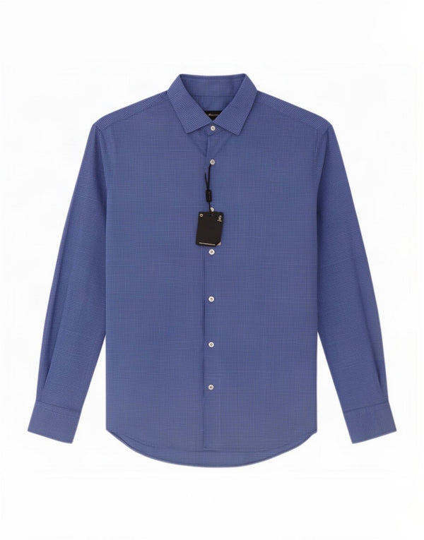 Camicia da uomo Massimo Dutti XL in cotone a quadri blu