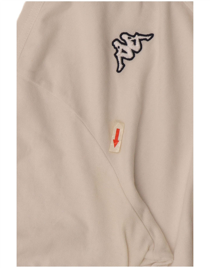 Polo Kappa da uomo di colore bianco medio