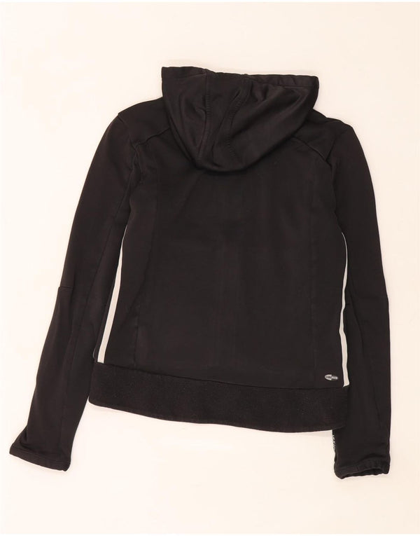 Maglione con cappuccio e zip Adidas Climawarm da donna UK 12 poliestere nero medio