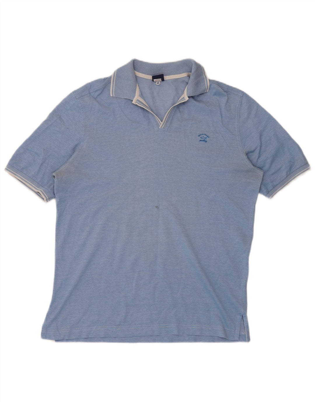 Polo da uomo Paul & Shark blu medio screziato