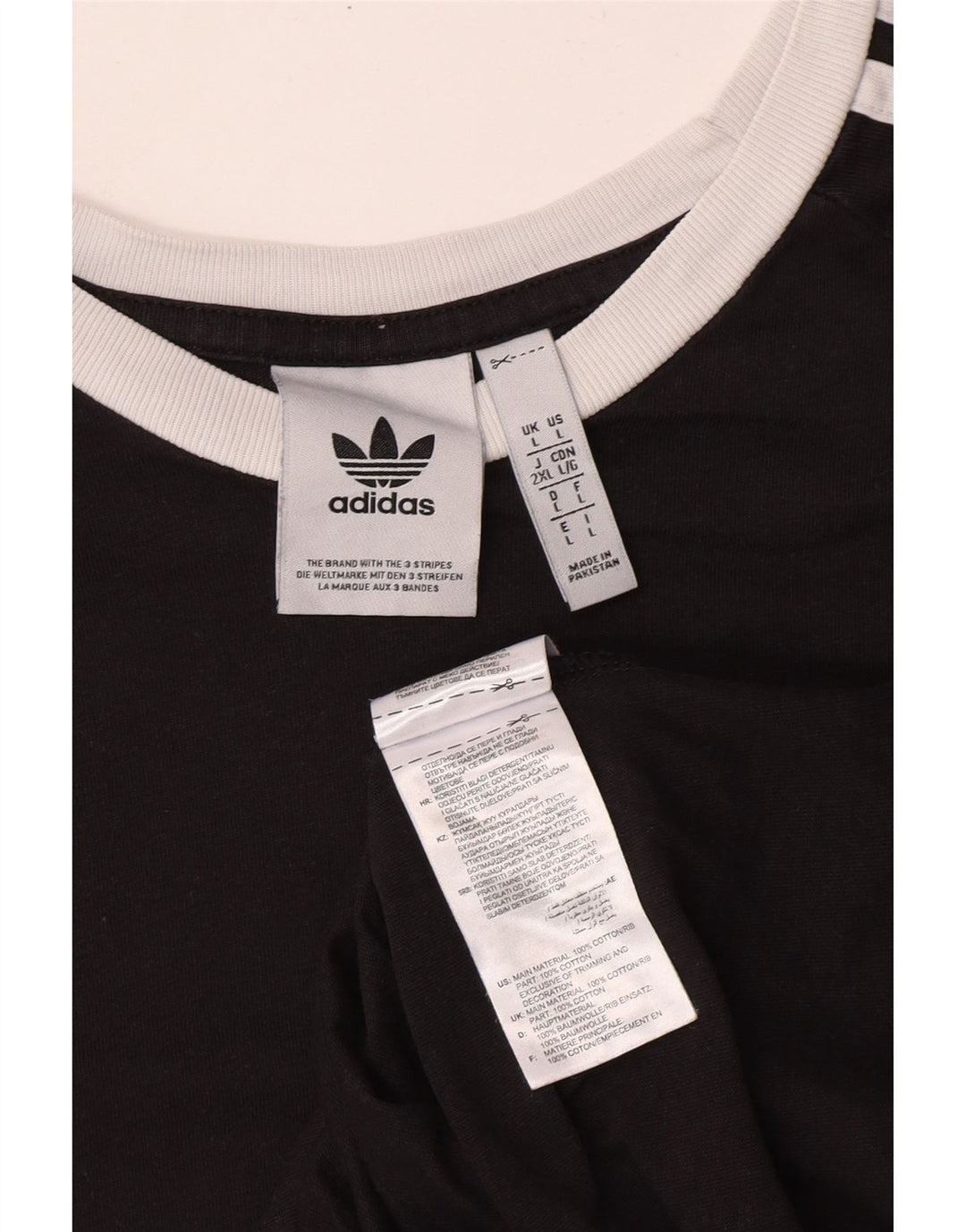 T-shirt da uomo ADIDAS Top grande in cotone nero
