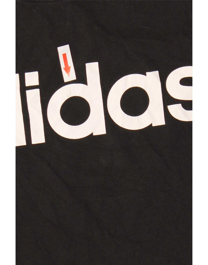 Canotta grafica da donna Adidas UK 8 piccola nera