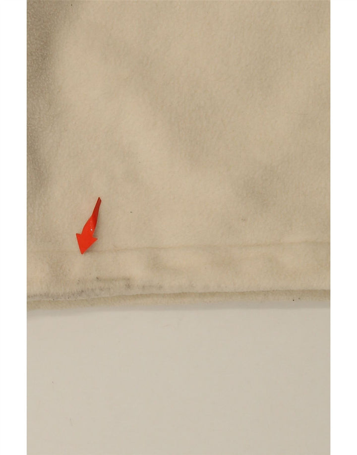 Maglione in pile da donna con collo e zip grafica oversize ADIDAS UK 10 piccolo Beige