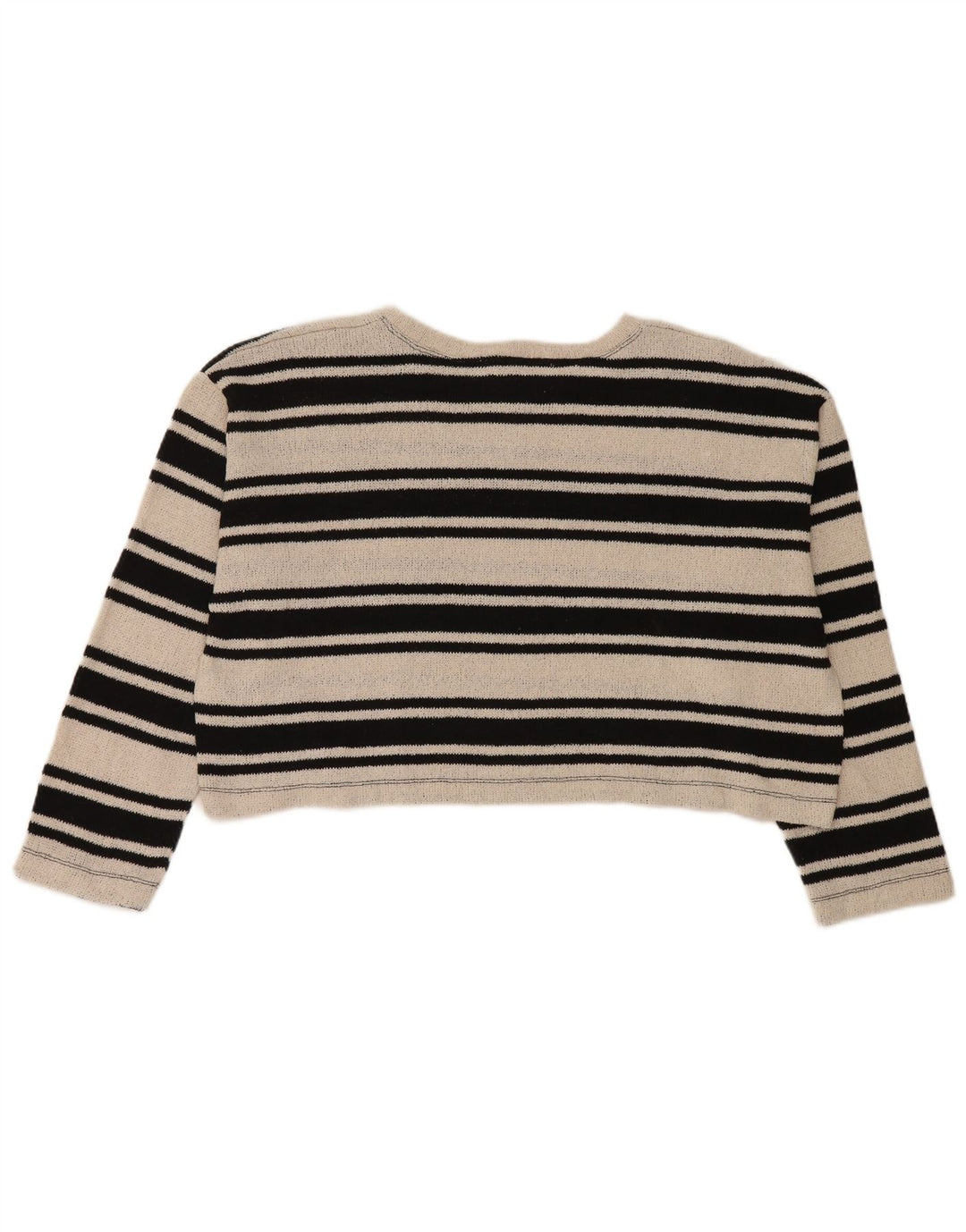 Maglione oversize con scollo a barca da donna Zara UK 16 a righe grandi nere
