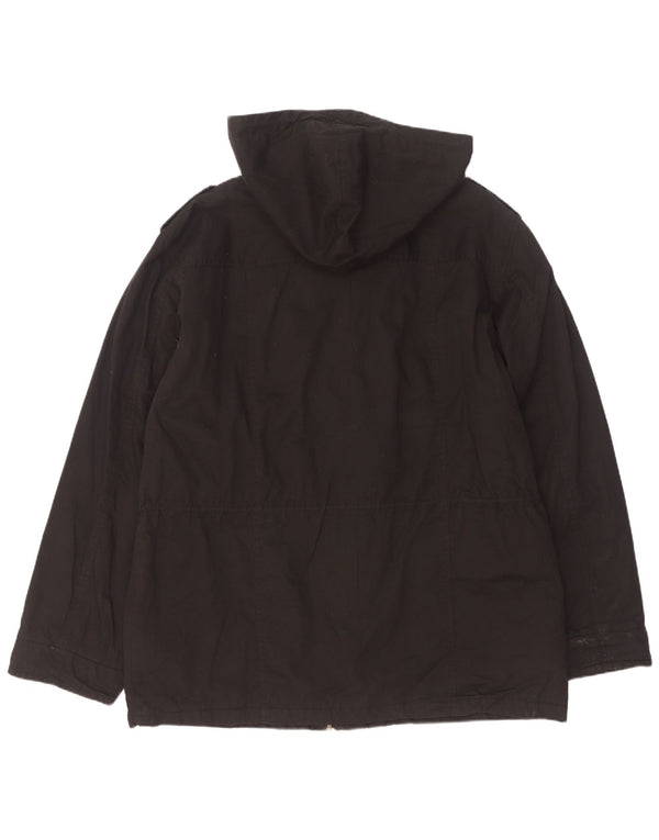 Giacca militare con cappuccio da uomo Quiksilver UK 42 XL cotone nero