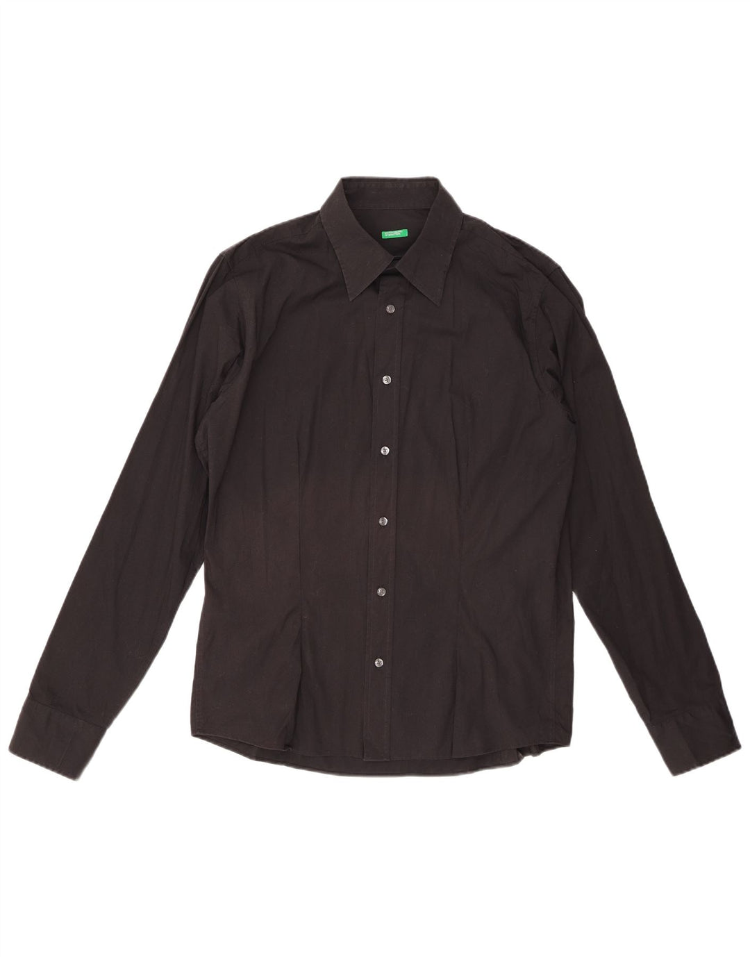 Camicia Uomo BENETTON XL Cotone Nera