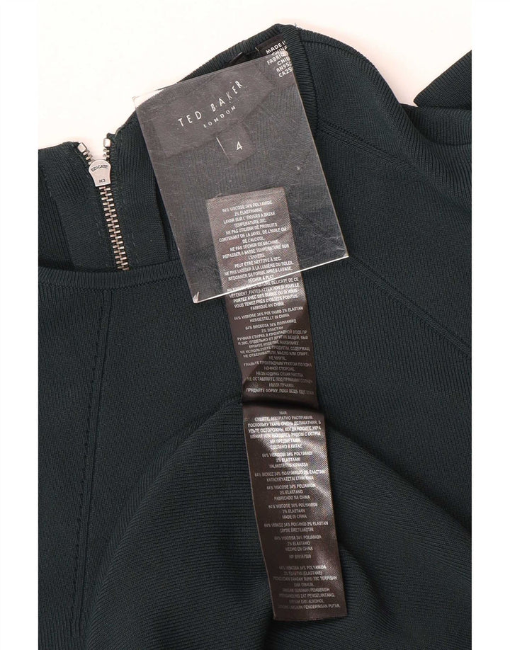 Ted Baker - Abito lungo a pipistrello da donna, taglia 4, grande, in viscosa verde