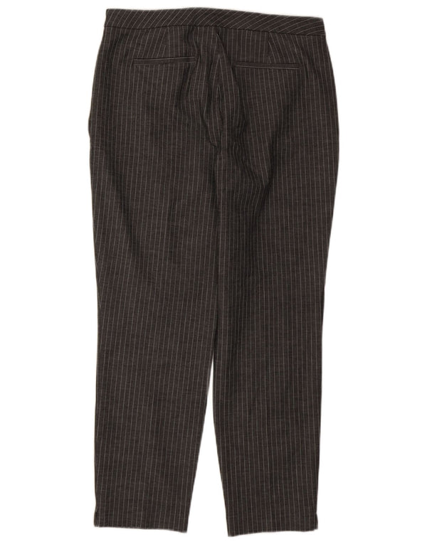 Pantaloni chino da donna Marks & Spencer UK 14 Large W32 L26 Gessato grigio