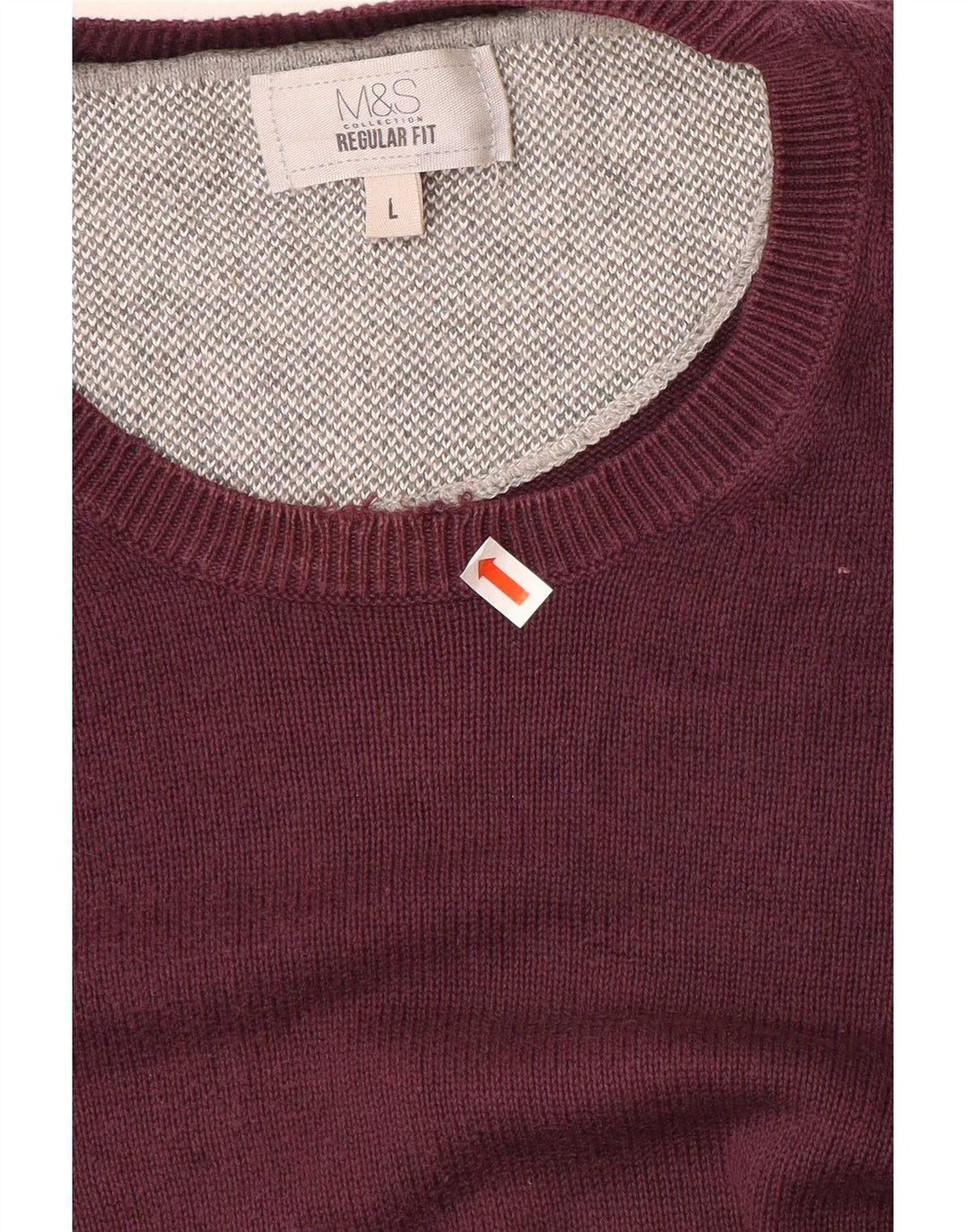 Maglione maglione girocollo vestibilità regolare da uomo Marks & Spencer grande viola