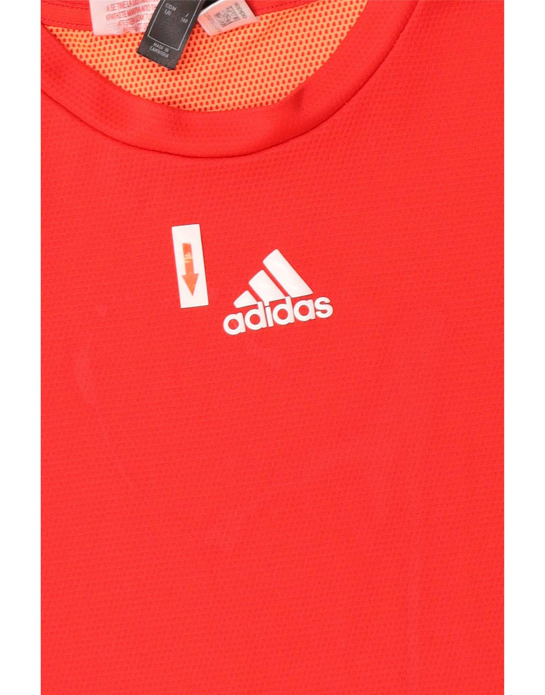T-shirt Adidas da bambino 13-14 anni rossa in poliestere