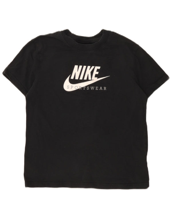 T-shirt grafica da donna Nike Top UK 6 XS cotone color block nero
