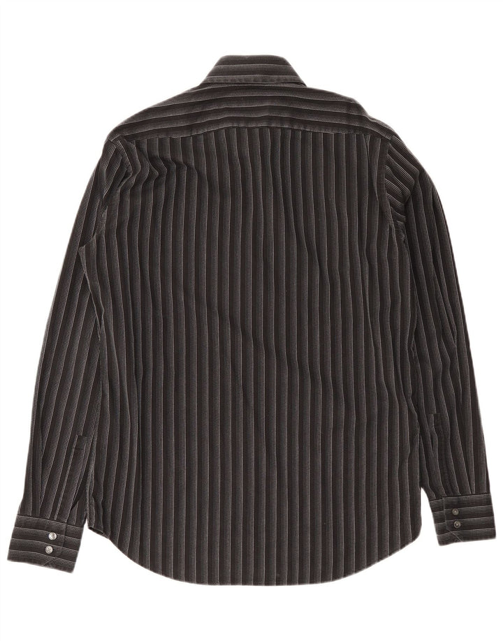 Camicia da uomo Hugo Boss taglia 39 15 1/2 media a righe nere