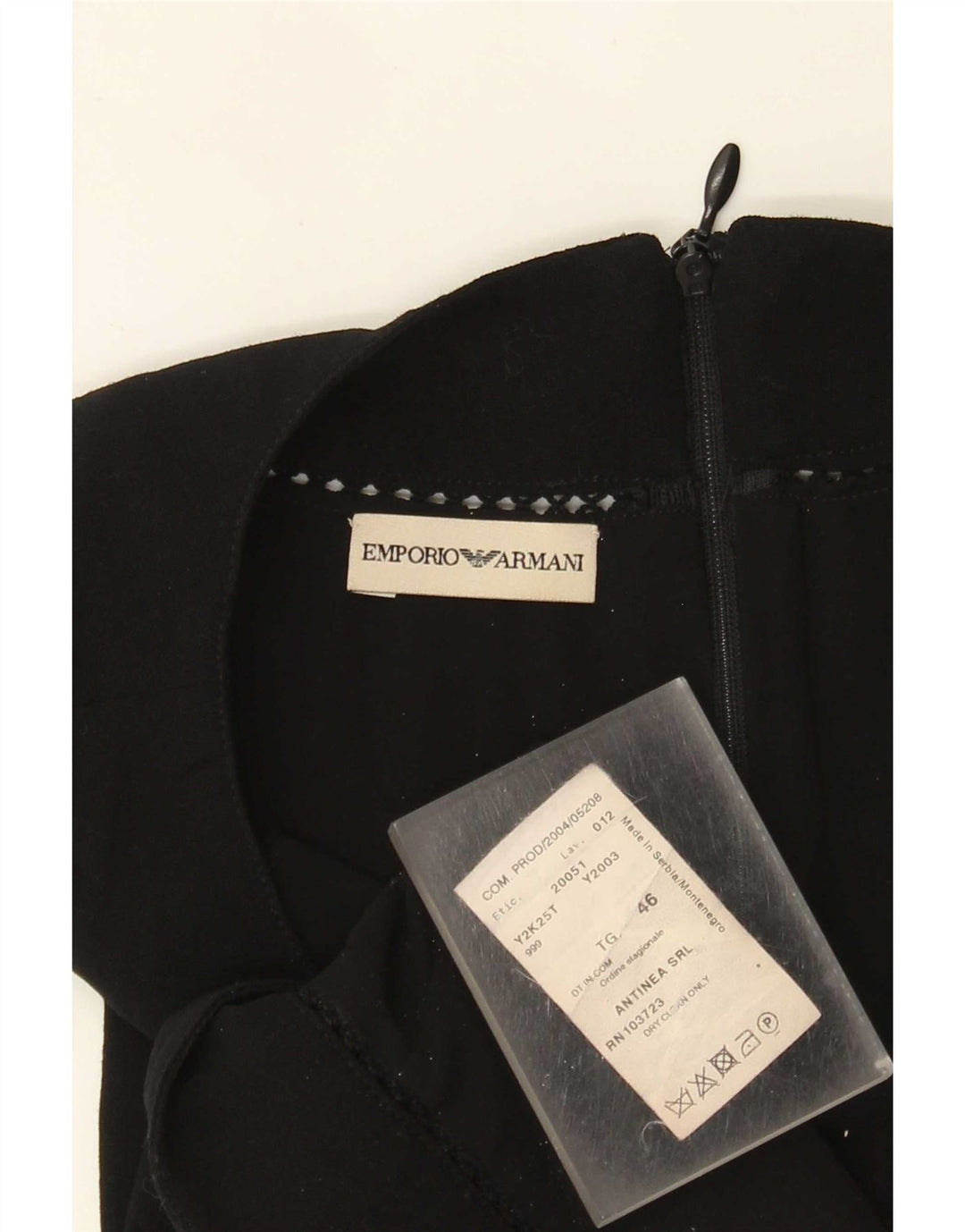 Top corto da donna Emporio Armani IT 46 Large Nero Lana