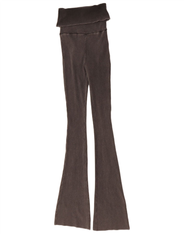 Leggings svasati da donna Zara UK 8 piccoli in cotone grigio