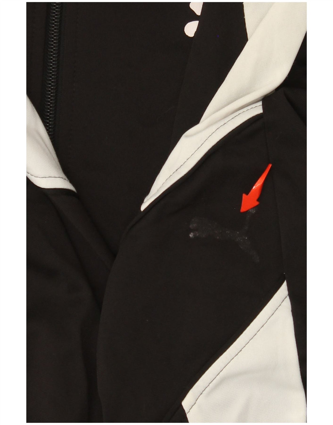 Giacca da tuta da uomo Puma Large nera in poliestere color block