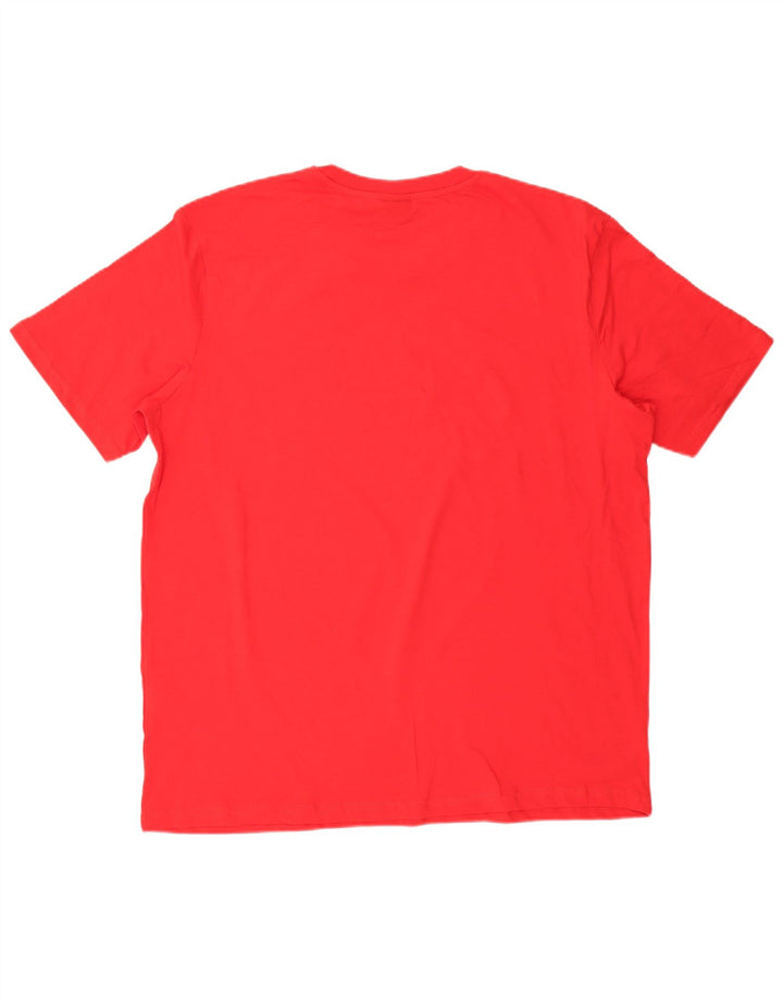 LOTTO Mens T-Shirt Top 2XL Red Cotton