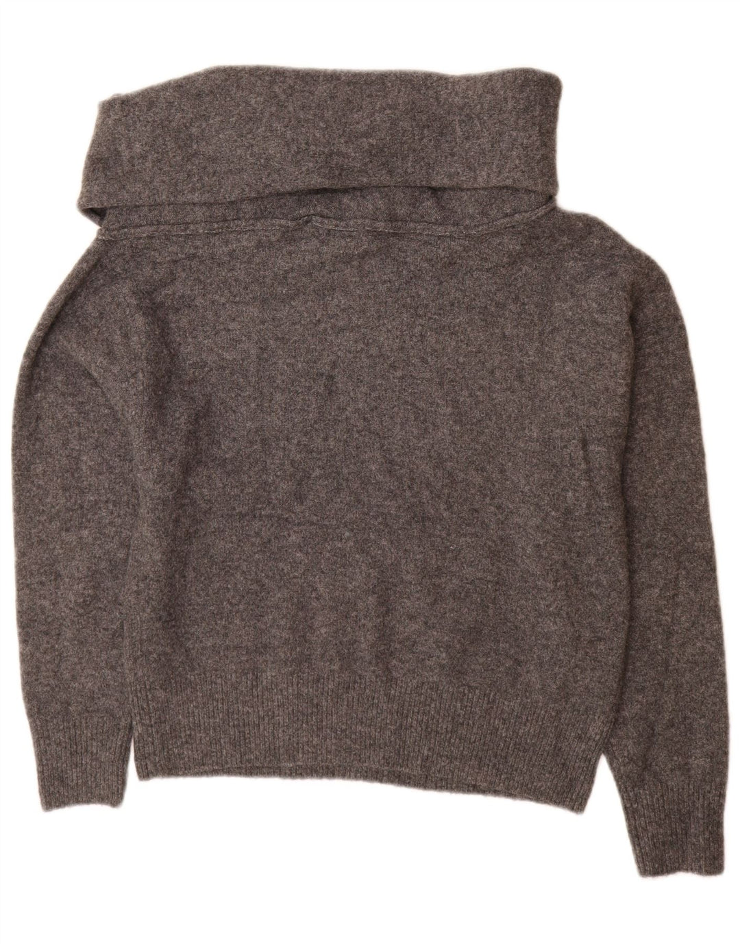 Maglione Zara da donna oversize con collo a scialle UK 10 piccolo poliestere grigio