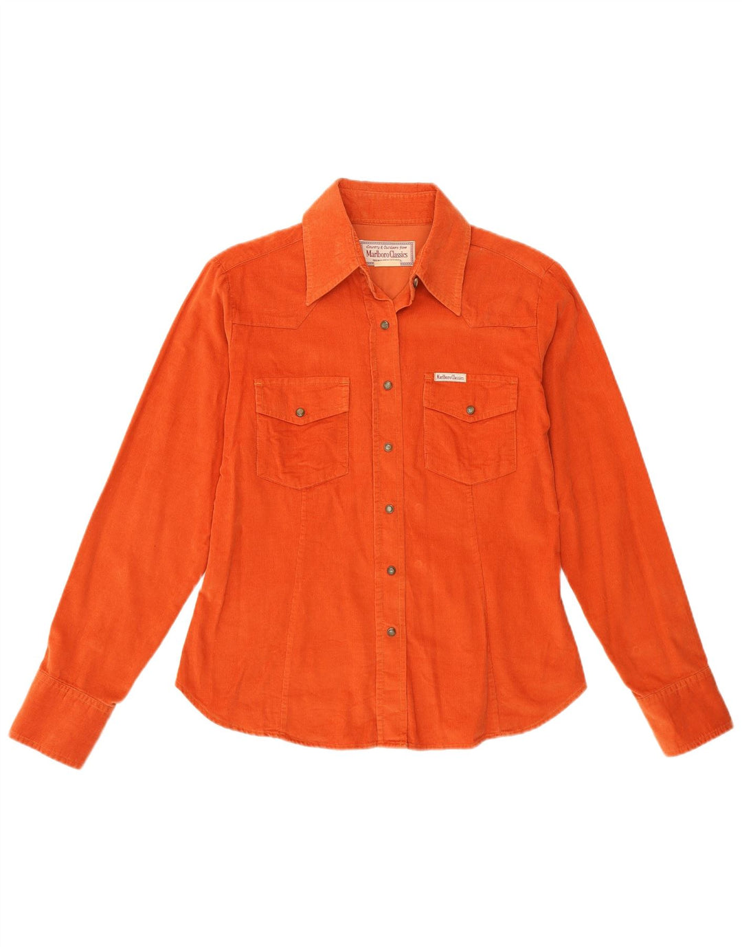 Camicia a maniche lunghe da donna Marlboro Classics UK 10 Small Orange Classic