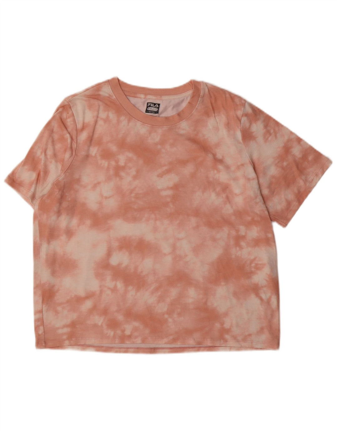 T-shirt da donna FILA Top UK 12 cotone tie dye rosa medio