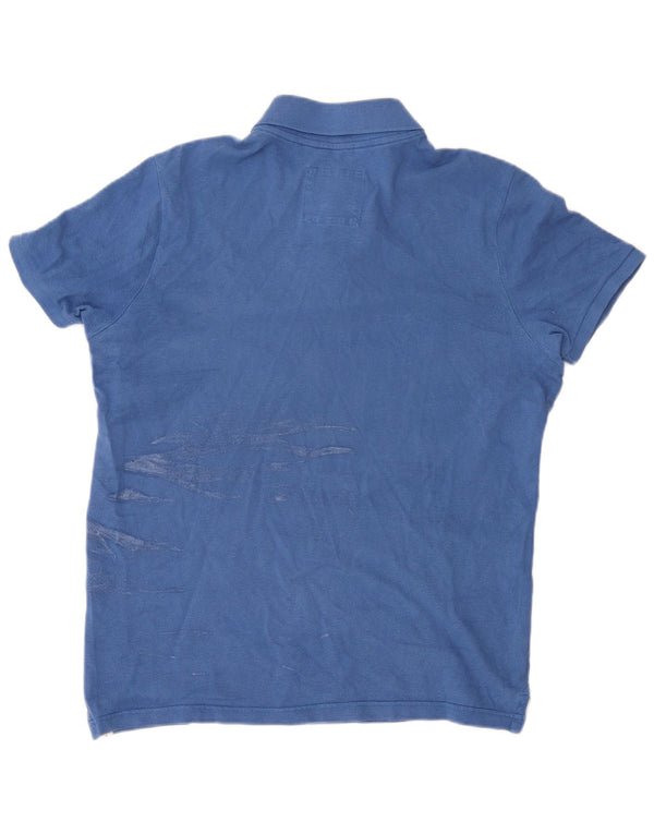 Polo da uomo HOLLISTER XL in cotone blu