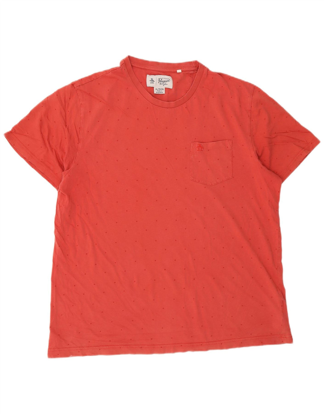 T-shirt da uomo Penguin Top XL cotone maculato rosso