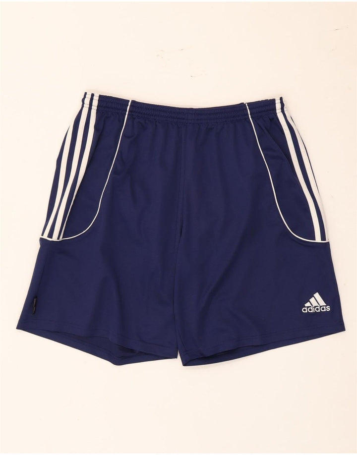Pantaloncini sportivi da uomo Adidas Large blu navy in poliestere