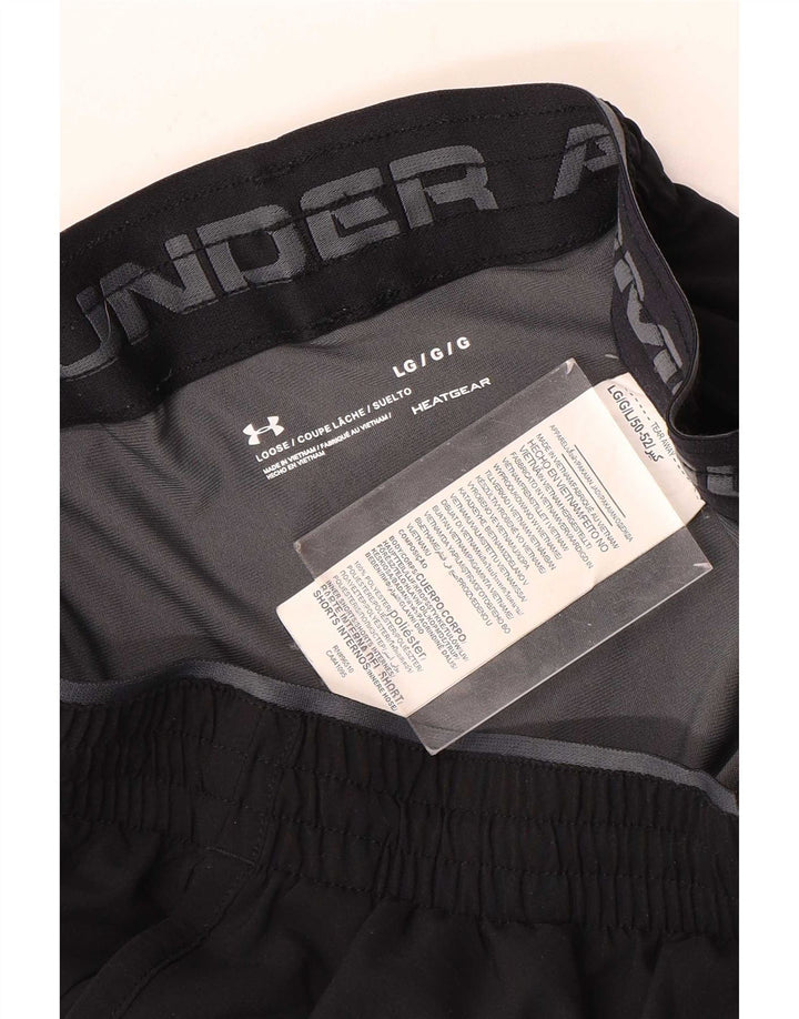 Pantaloncini sportivi Under Armour da uomo Heat Gear grandi in poliestere nero