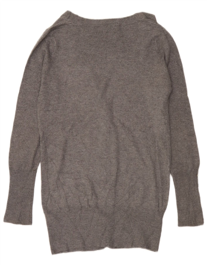 Maglione cardigan da donna Zara UK 12 Rayon grigio medio