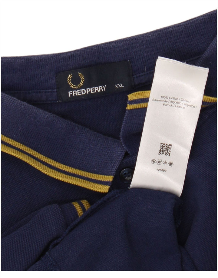 Polo da uomo Fred Perry 2XL in cotone blu navy