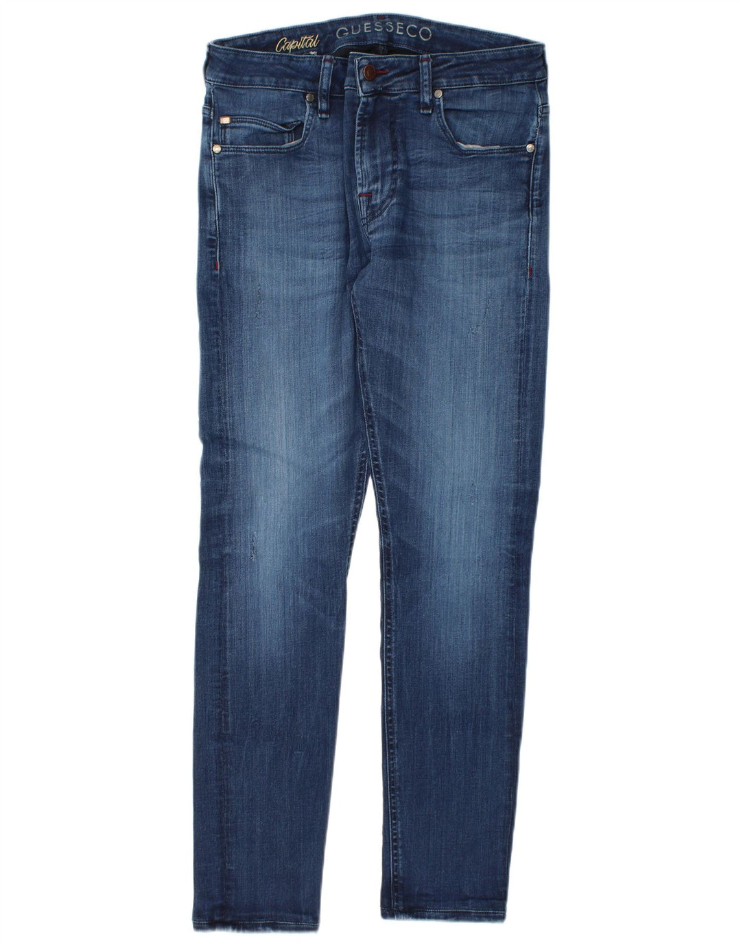 Jeans Slim Uomo Guess W32 L30 Lyocell Blu