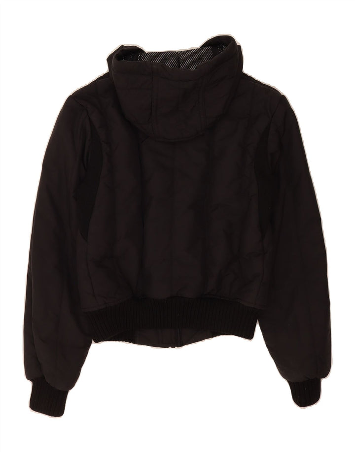 REFRIGIWEAR Womens Hooded Padded Jacket IT 42 Medium Black Nylon Vintage Refrigiwear and Second-Hand Refrigiwear from Messina Hembry 