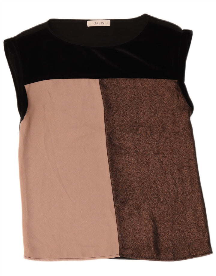 Camicetta da donna Oasis UK 8 Small Poliestere color block nero