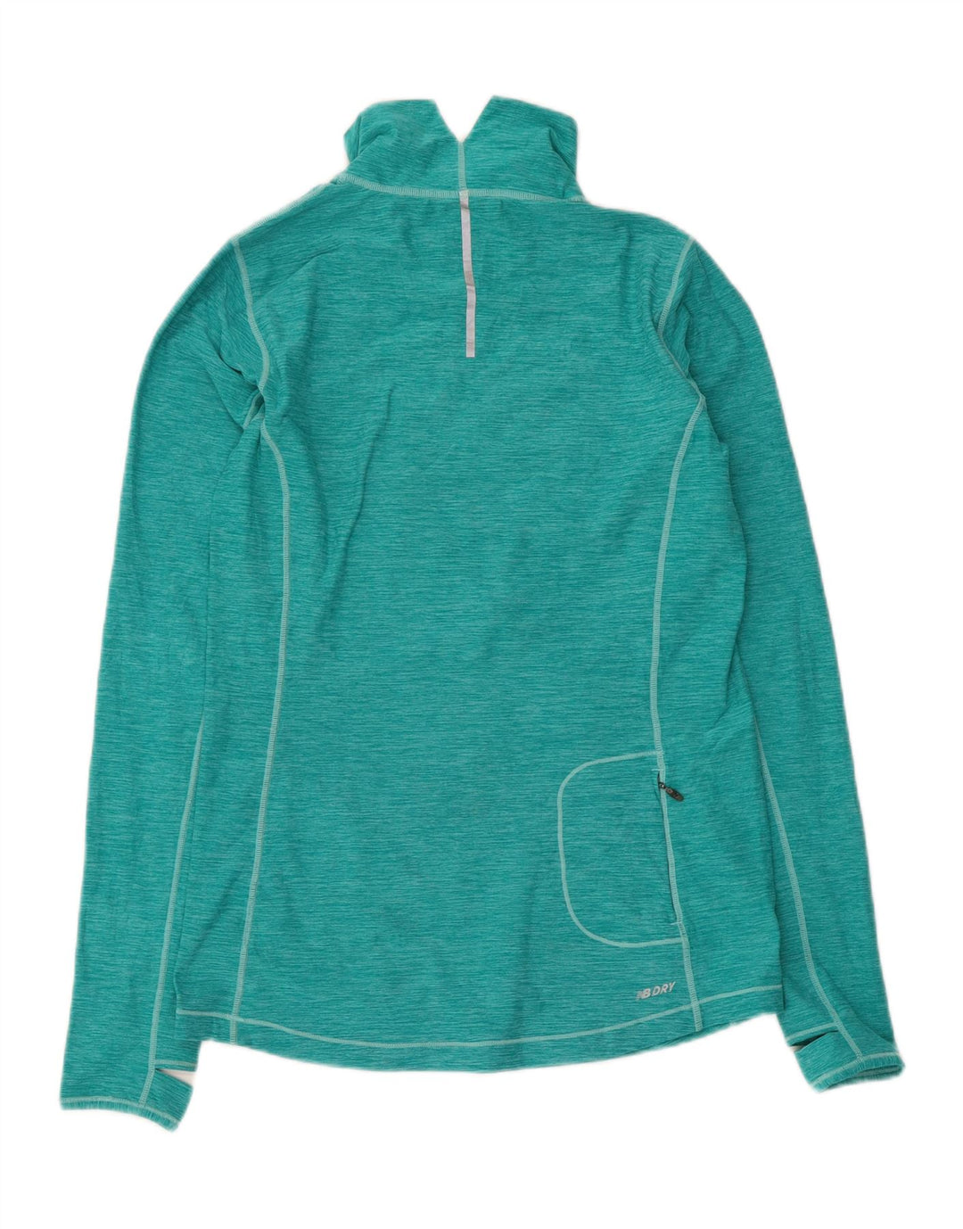 Top da tuta pullover con zip e collo da donna New Balance UK 12 verde medio