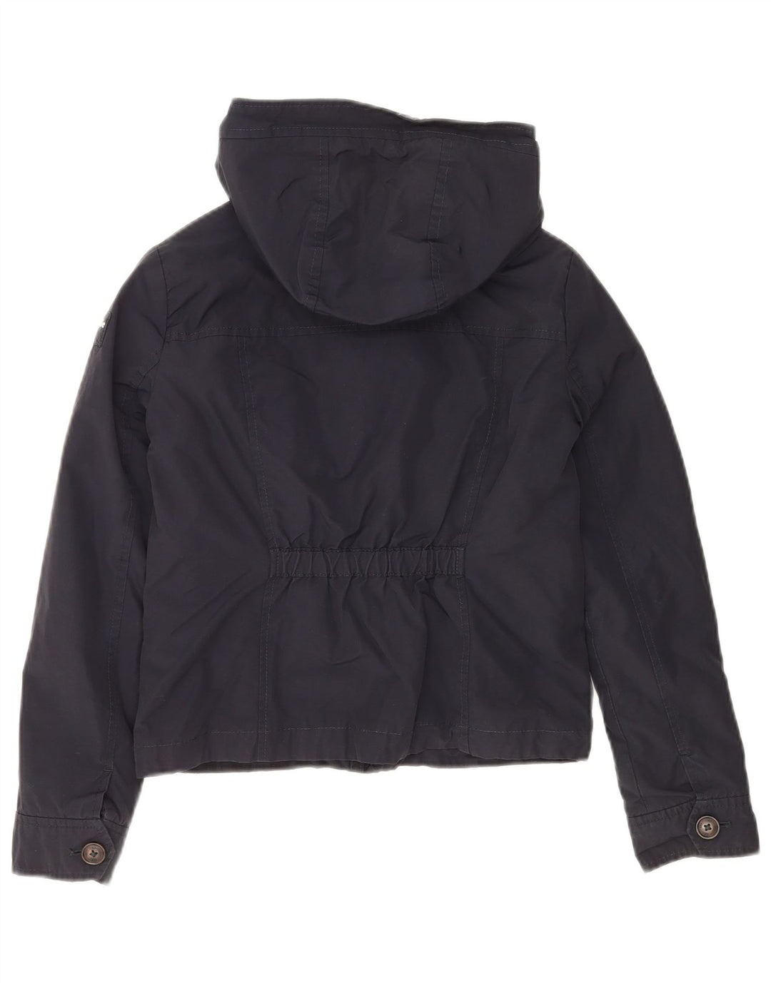 Giubbotto bomber con cappuccio da bambina ABERCROMBIE & FITCH 11-12 anni, grande, blu navy