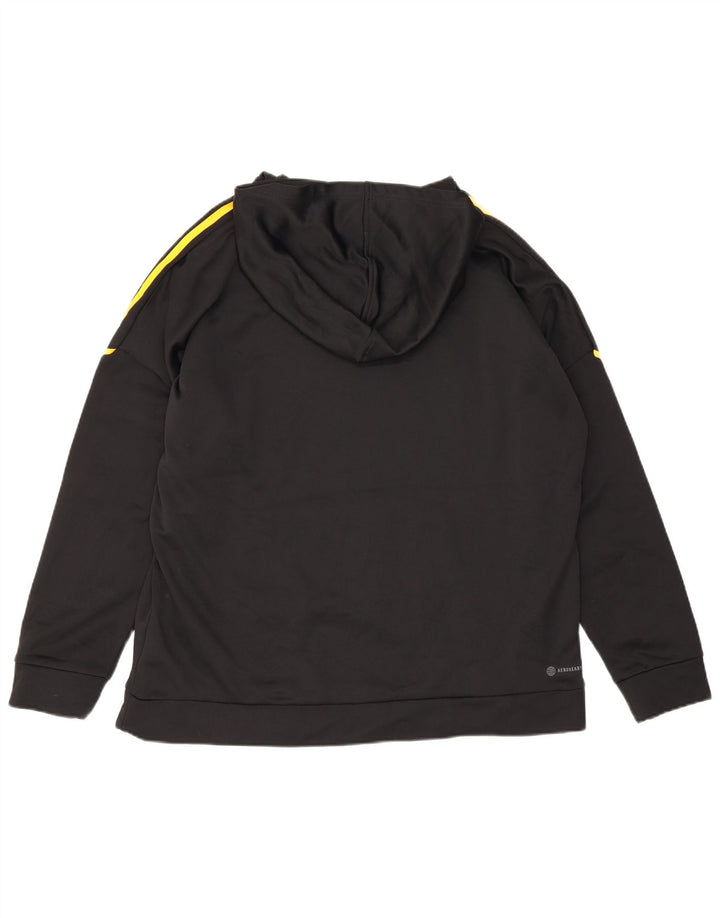 Felpa con cappuccio grafica da uomo Adidas XL poliestere nero