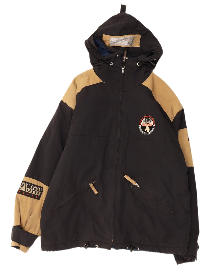 Giacca a vento grafica da uomo NAPAPIJRI UK 38 medio blu navy