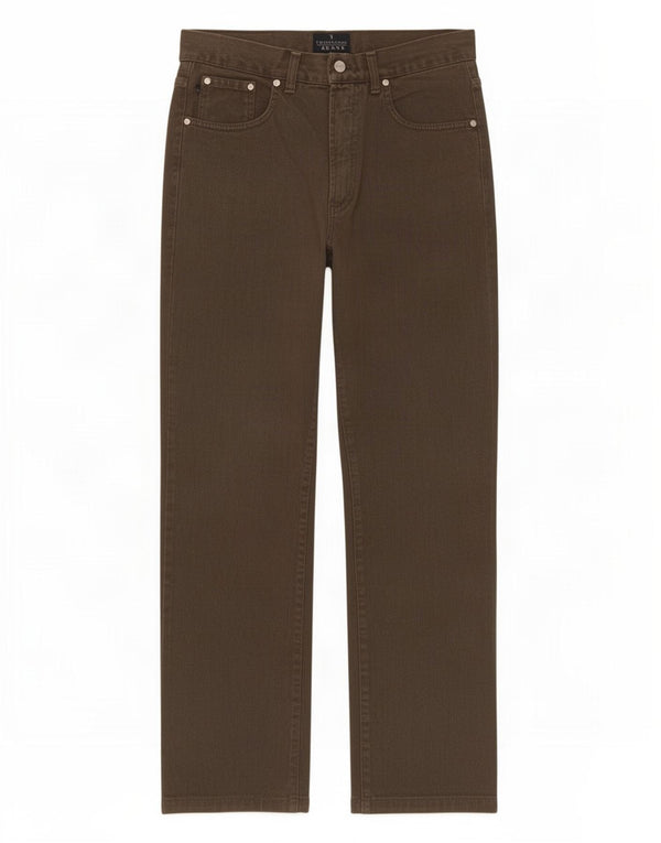 Jeans dritti da uomo Trussardi W31 L28 cotone kaki