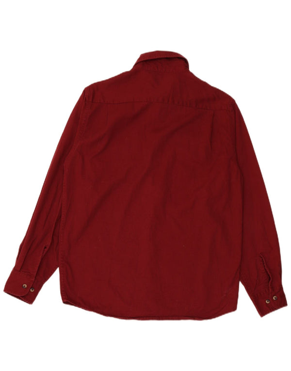 Camicia da uomo WRANGLER piccola in cotone bordeaux