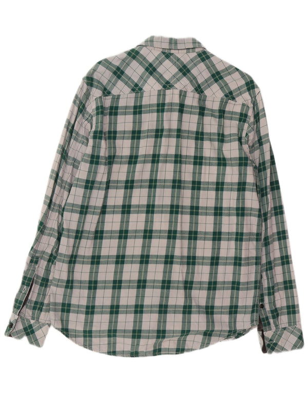 Timberland Camicia da uomo slim fit in flanella di cotone a quadri verdi grandi