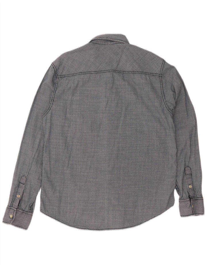 Camicia da uomo Tommy Hilfiger cotone gessato medio blu navy