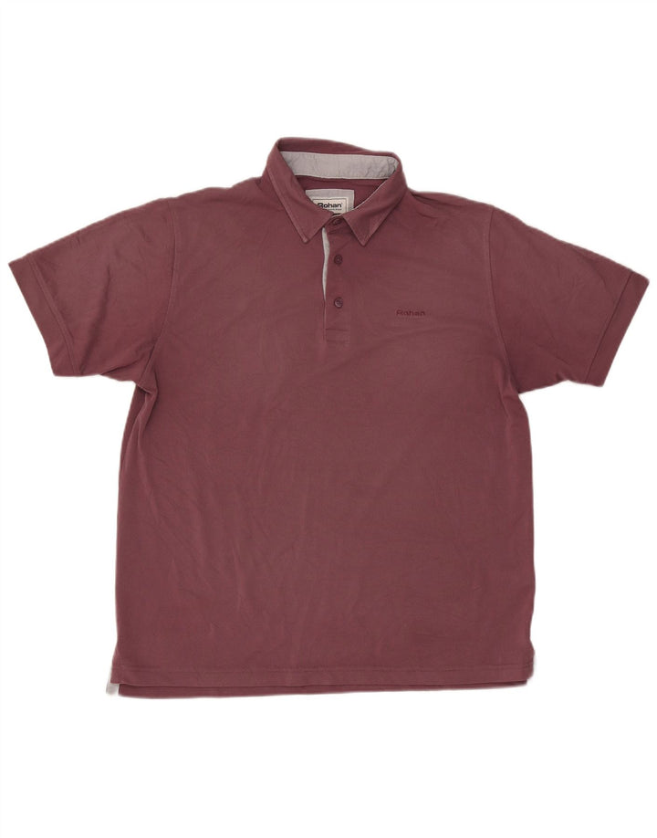 Polo da uomo Rohan grande in poliestere bordeaux