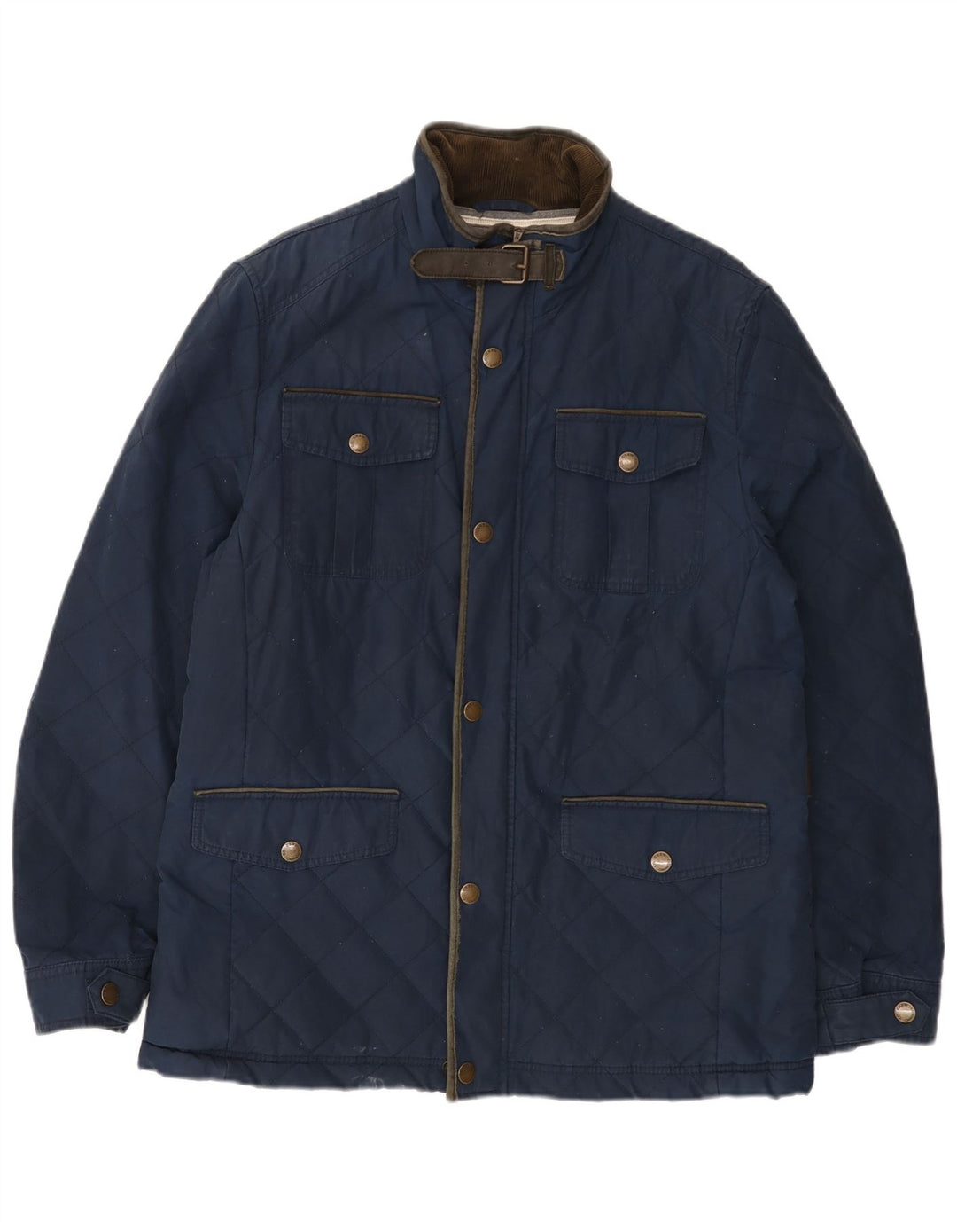 Crew Clothing Giacca trapuntata da uomo UK 40 Large in cotone blu navy