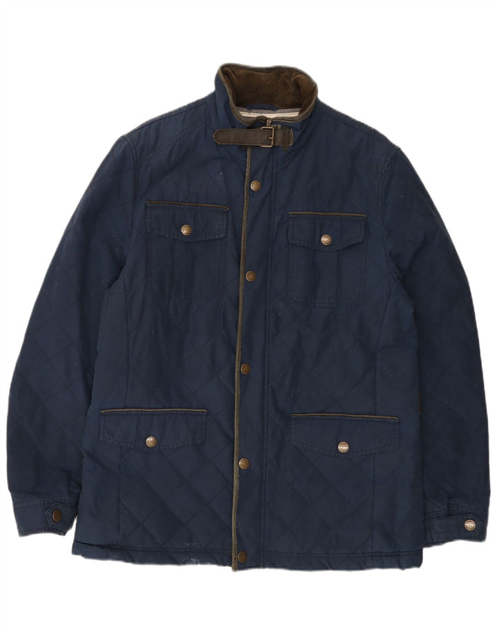 Crew Clothing Giacca trapuntata da uomo UK 40 Large in cotone blu navy