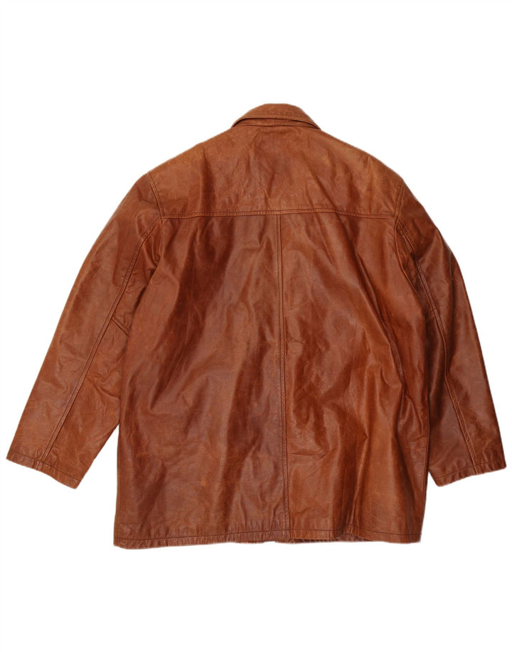 Giacca in pelle da uomo UNION RIVER UK 42 XL Pelle marrone