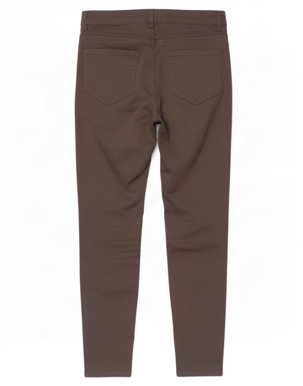 Pantaloni casual skinny da donna Zara EU 38 Small W28 L27 Marrone Colourblock