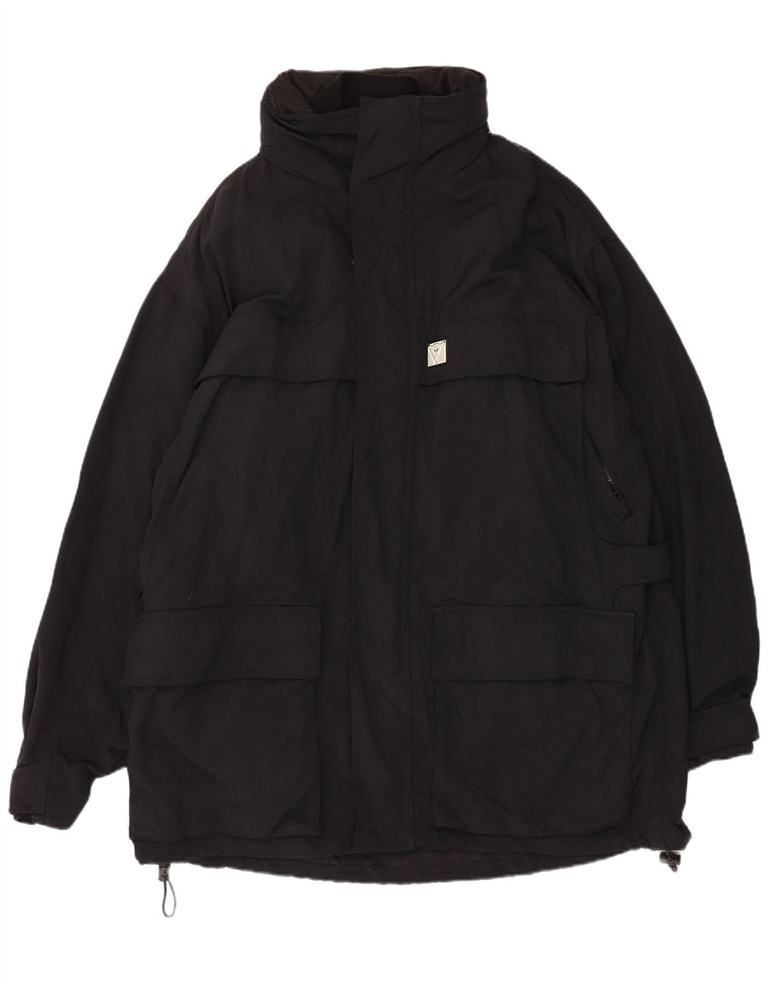 Giacca utilitaria vintage da uomo IT 54 2XL nylon nero