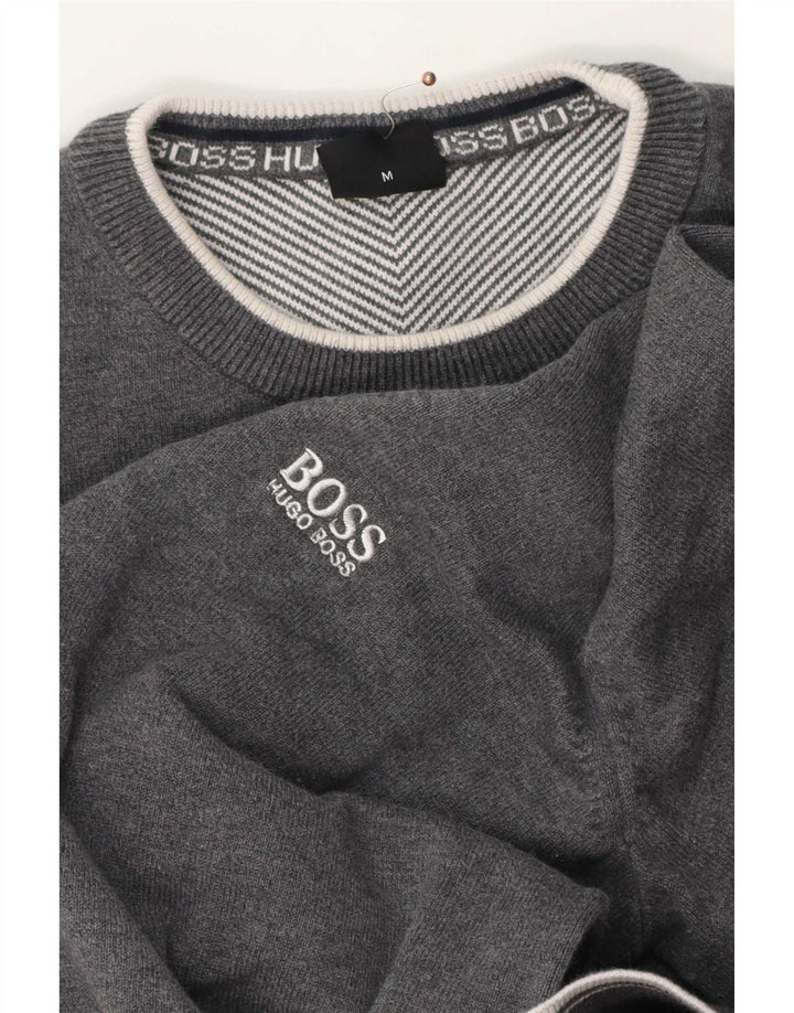 Maglione maglione girocollo da uomo Hugo Boss grigio medio